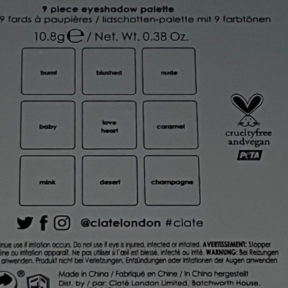 Ciaté London 9 Piece Matte Shimmer Sparkle Eyeshadow Palette - Picture 3 of 4